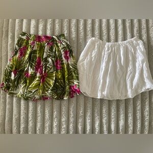 Floral and White Skirt Set Brandy Melville OS READ!